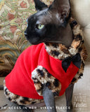 Red Fleece w/Leopard Sherpa Trim "Vixen"
