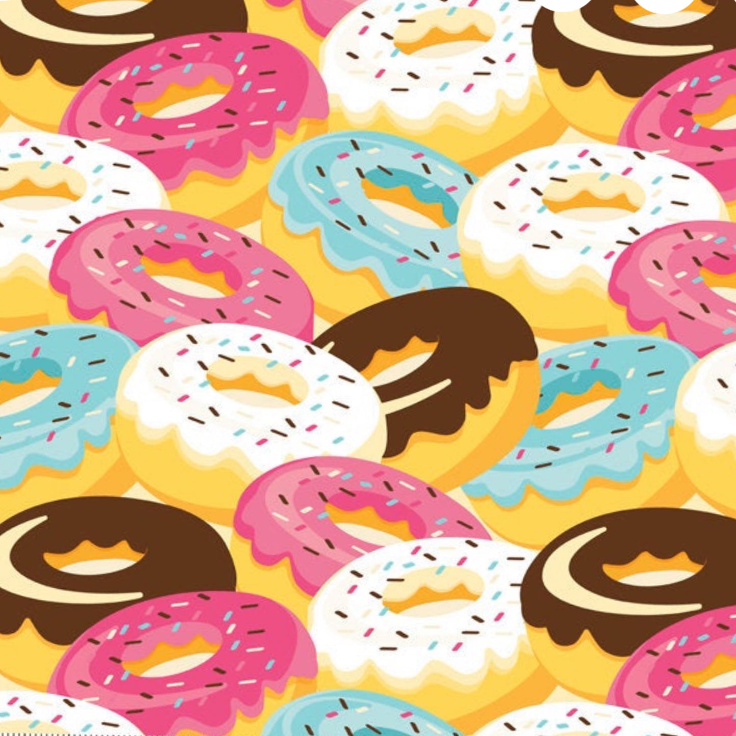 Long Sleeve Yellow Donut Fleece "Donut Party"