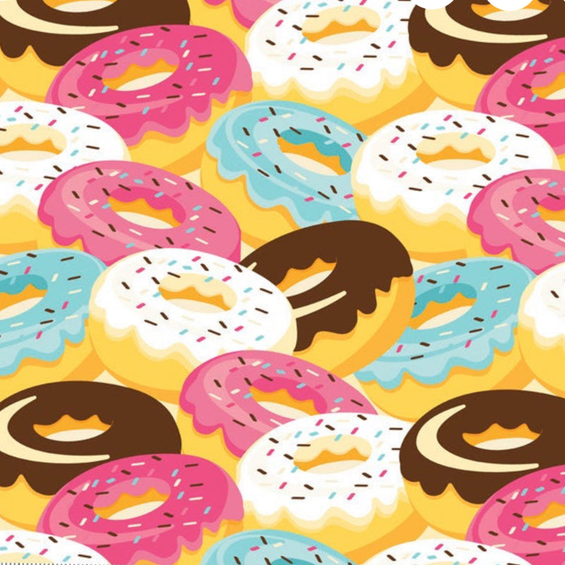 Long Sleeve Yellow Donut Fleece "Donut Party"