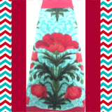 Red and Turquoise Flower Fleece "Garden of Happiness" - Nudie Patooties