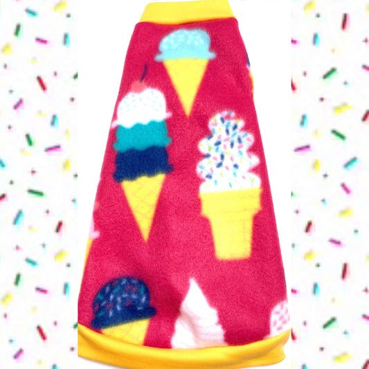 Pink Ice Cream Cone Fleece "Sprinkles"