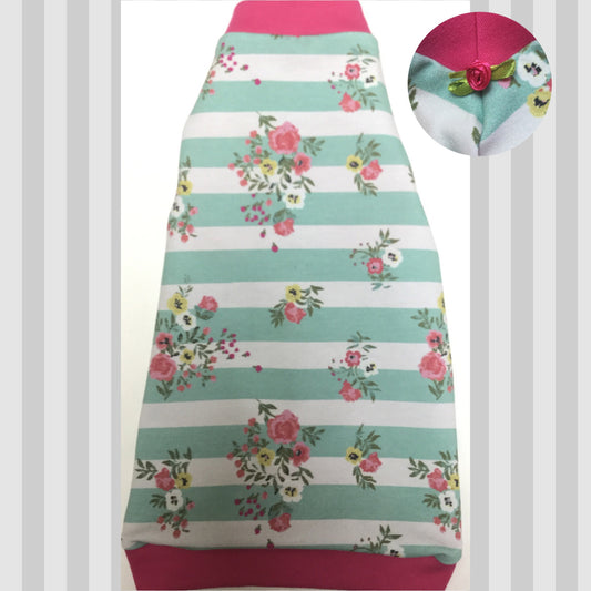 Mint Stripes and Pink Flowers - Nudie Patooties