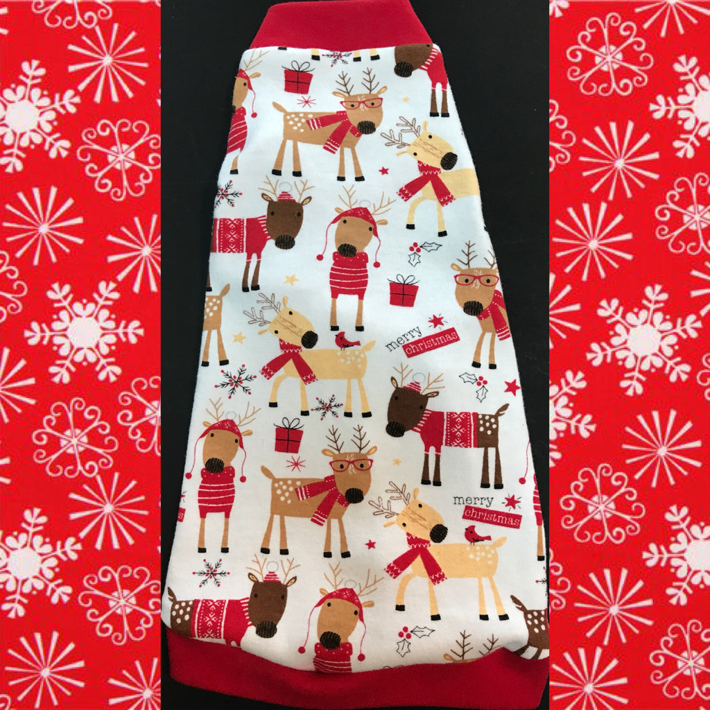 Christmas Reindeer Shirt "Reindeer Games" - Nudie Patooties  Sphynx cat clothes for your sphynx cat, sphynx kitten, Donskoy, Bambino Cat, cornish rex, peterbald and devon rex cat. 