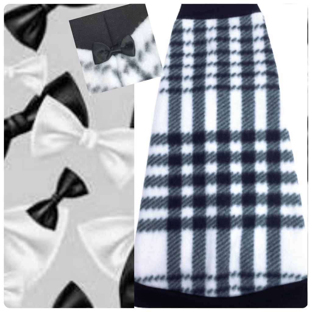 Black & White Plaid Fleece "Debonair"