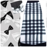 Black & White Plaid Fleece "Debonair"