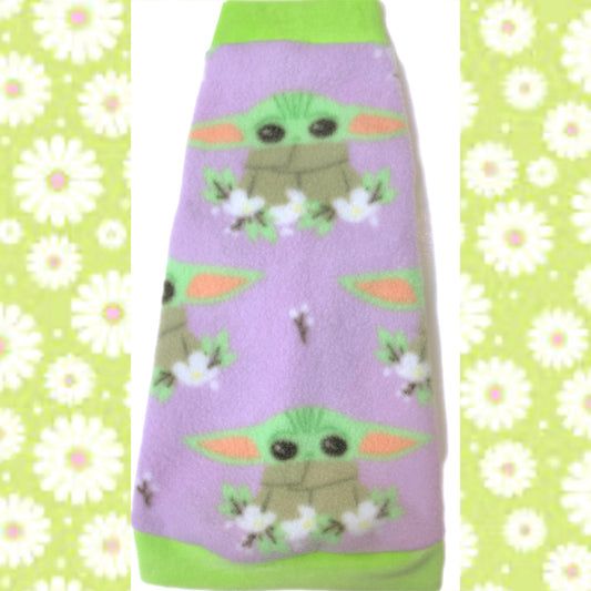 Lavendar Floral Baby Fleece "Springtime Baby"