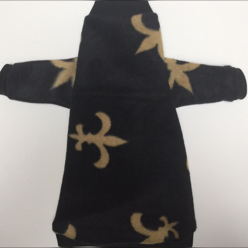 Long Sleeve Black Fleece "Fleur De Lis" - Nudie Patooties