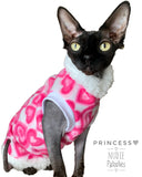 Sphynx Cat Fleece Clothes / clothes for cats/ cat overalls /cat shirt/ cat sweater/ cat sweatshirt/ pet sweater/ Sphynx cat clothes/ Sphynx clothing / cats clothes/ shirt for cat/ cat clothes/ tattoo/ skull/ designer cat clothes/ cat pjs