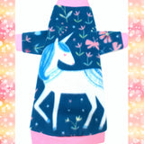 Long Sleeve Blue Unicorn Fleece "Magic"