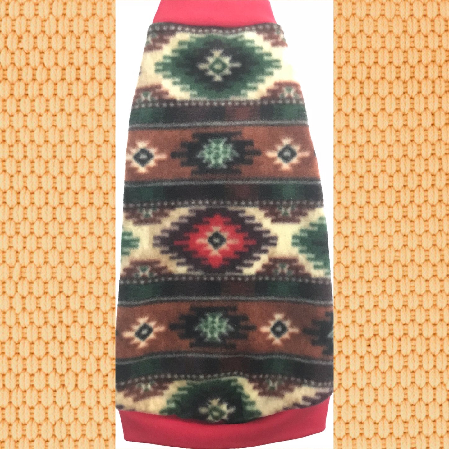 Red and Green Aztec Fleece "Journey" - Nudie Patooties