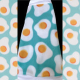 Eggs on Aqua Fleece "Sunnyside Up!"