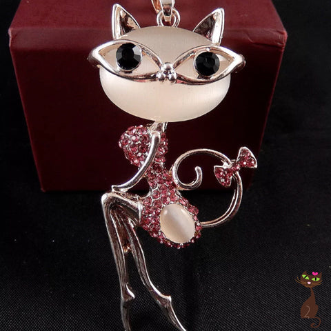 Pink Cat Lady Necklace - Nudie Patooties