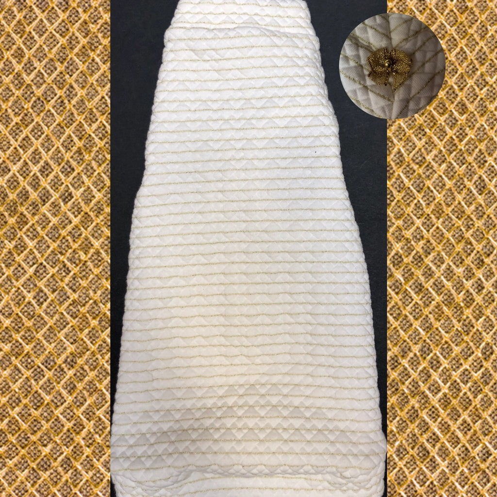 Gold and Ivory Quilted Knit - Nudie Patooties