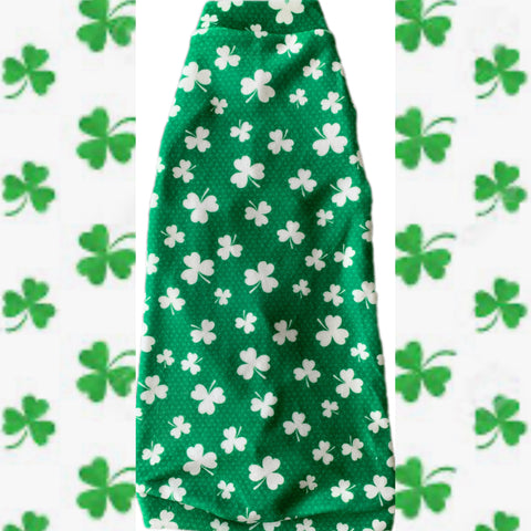 Shamrocks on Kelly Green Plush