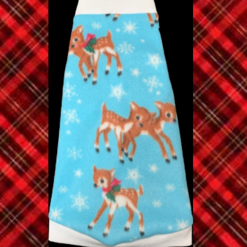 Blue Deer Christmas Fleece "Oh, Dear!"