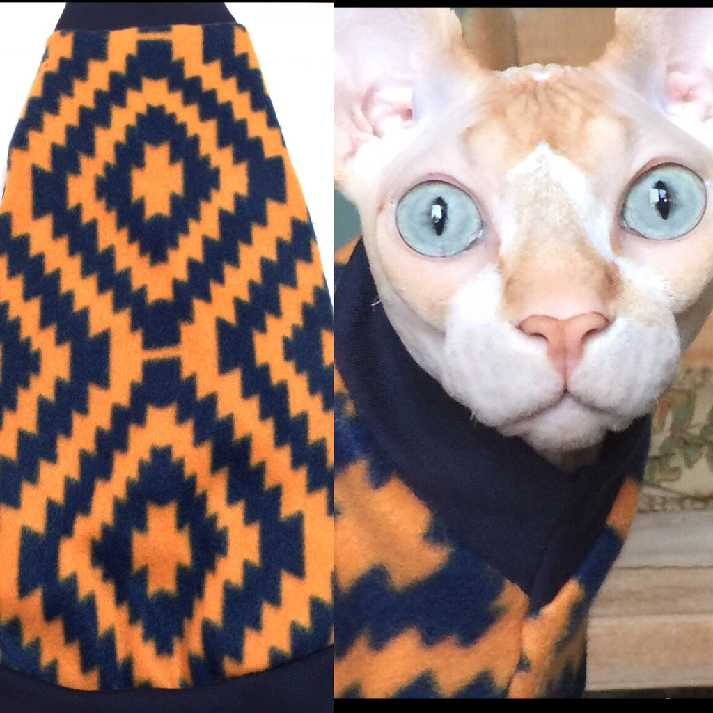 Orange and Navy Fleece "Be Strong"