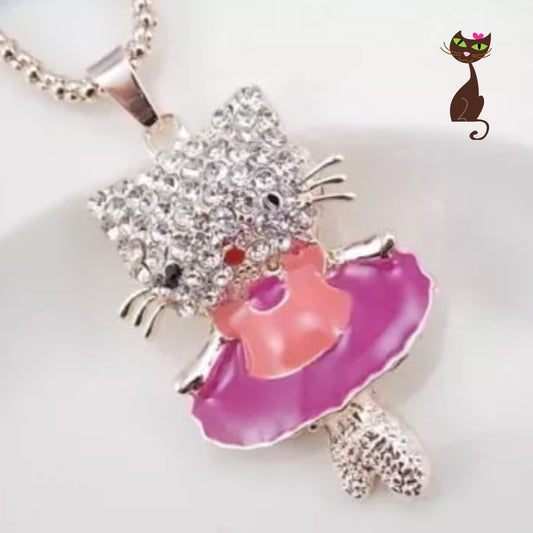 Ballerina Cat Necklace - Nudie Patooties  Sphynx cat clothes for your sphynx cat, sphynx kitten, Donskoy, Bambino Cat, cornish rex, peterbald and devon rex cat. 