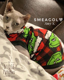 Grumpy Green Guy on Black & Red Buffalo Plaid