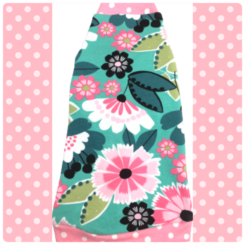 Floral and Pink Polka Dots