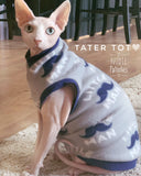 Little Man sphynx cat and kitten fleece, shirt.  Cat  clothes, sphynx clothes
