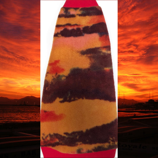 Red and Orange Fleece "Sweet Sunset" - Nudie Patooties