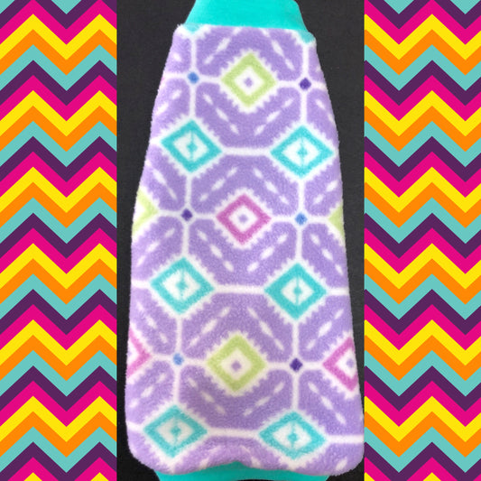 Geometric Purple Fleece "Are you Jelly?"