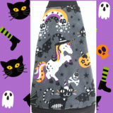 Charcoal Gray Halloween Unicorn Fleece "Unicorn Witch"