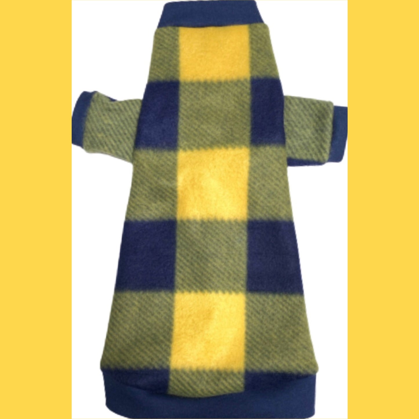 Long Sleeve Blue & Yellow Buffalo Plaid Fleece "Big Guy"