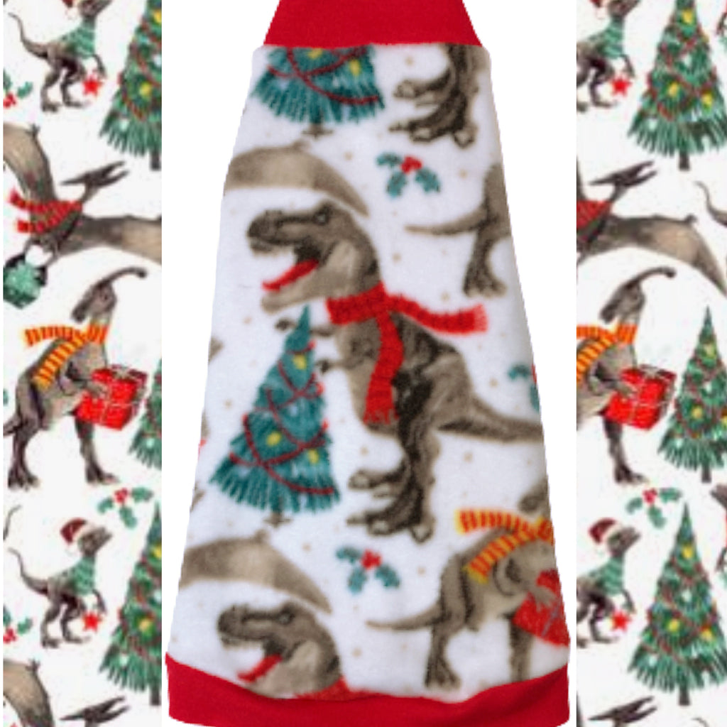 Dinosaur Christmas Fleece "Dino-Mite Christmas