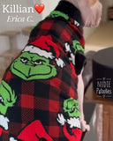 Grumpy Green Guy on Black & Red Buffalo Plaid