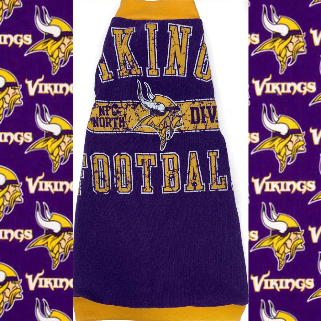 Upcycled & Altered Minnesota Vikings Football Sphynx Cat Shirt