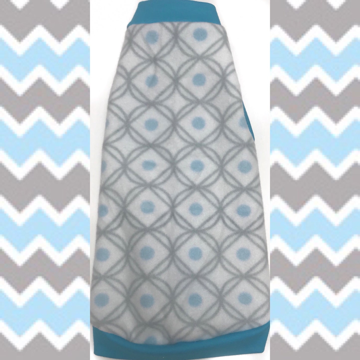Turquoise and Grey Fleece "Clyde" - Nudie Patooties