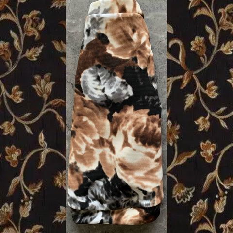 Black & Brown Floral Knit