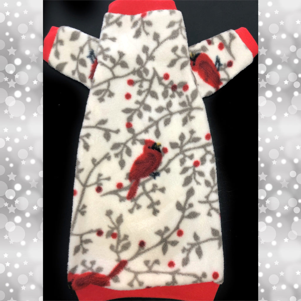 Long Sleeve Christmas Fleece "Christmas Cardinal"