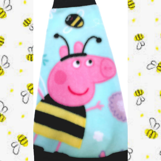 Piggy Bee on Mint Fleece "Bee Yourself"