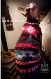 Christmas Stripe Fleece "Joy" - Nudie Patooties  Sphynx cat clothes for your sphynx cat, sphynx kitten, Donskoy, Bambino Cat, cornish rex, peterbald and devon rex cat. 