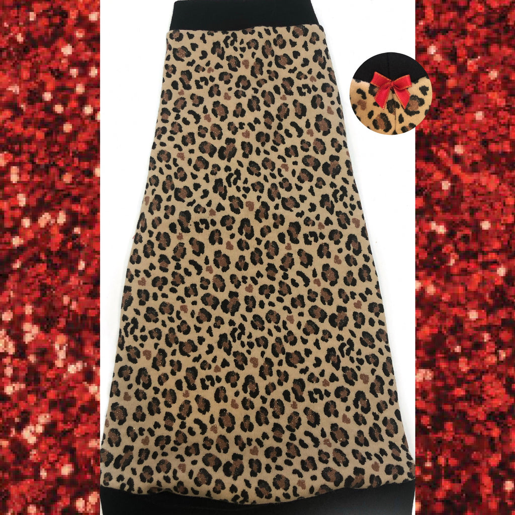 Sparkle Leopard with Red Bow