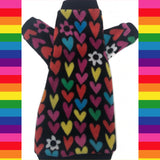 Long Sleeve Colorful Heart Fleece "All You Need is Love"