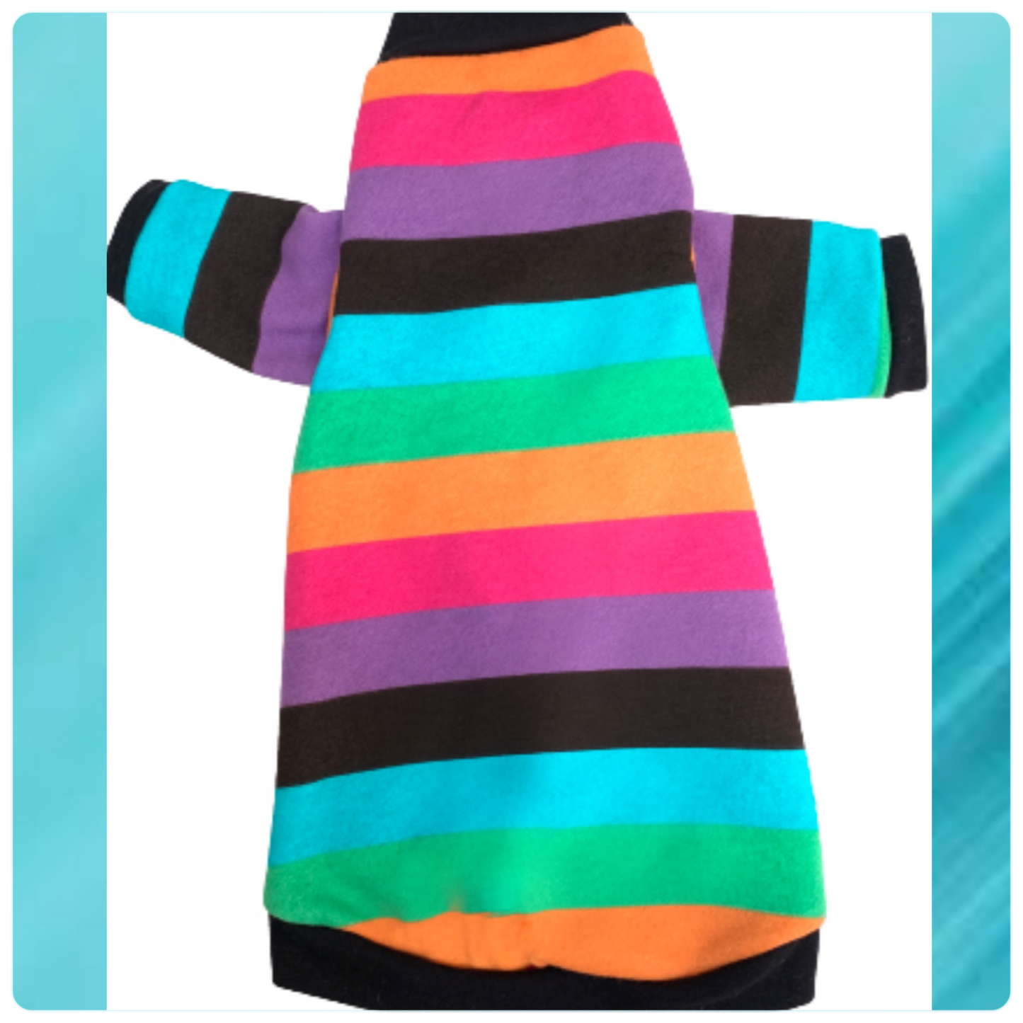Long Sleeve Bright Multi Stripe Cotton Sweatshirt