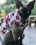 Sphynx Cat Fleece Clothes / clothes for cats/ cat overalls /cat shirt/ cat sweater/ cat sweatshirt/ pet sweater/ Sphynx cat clothes/ Sphynx clothing / cats clothes/ shirt for cat/ cat clothes/ tattoo/ skull/ designer cat clothes/ cat pjs