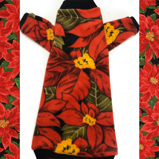 Long Sleeve Christmas Poinsettia Fleece "Holly Jolly"