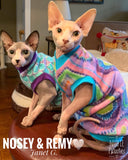 Purple and Turquoise Fleece "Mermen Scales"