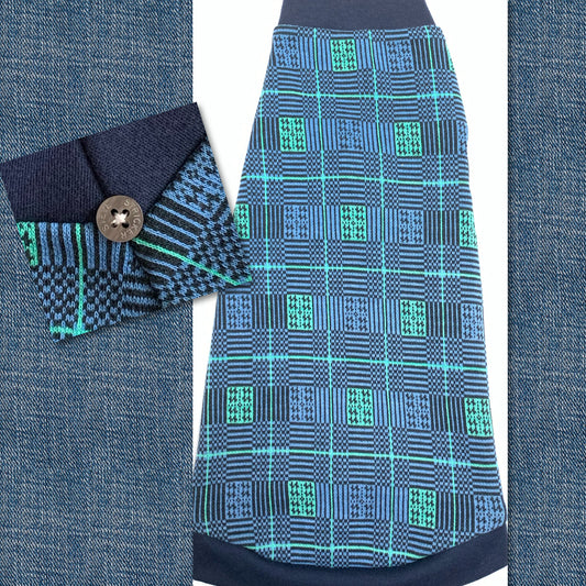 Green and Navy "Geometric"