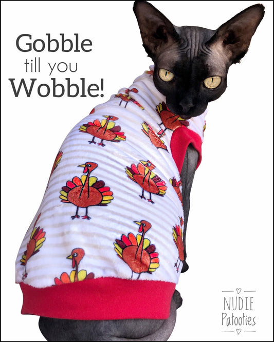 Minky Stripe Thanksgiving Turkeys