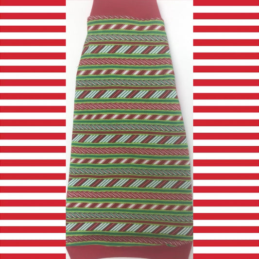 Christmas Stripe Shirt "Rockin' Around the Christmas Tree" - Nudie Patooties  Sphynx cat clothes for your sphynx cat, sphynx kitten, Donskoy, Bambino Cat, cornish rex, peterbald and devon rex cat. 