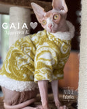Long Sleeve Green Fleece with Sherpa Fur Collar "Pretty Paisley"