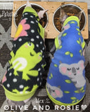 Navy Polka Dot Frog Fleece "Kissin' Toads" - Nudie Patooties