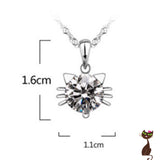Rhinestone Cat Face Necklace - Nudie Patooties