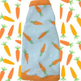 Carrots on Aqua Fleece w/Sherpa "Springtime Treat"
