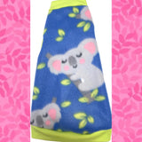 Blue Koala Bear Fleece "G'Day Mate" - Nudie Patooties  Sphynx cat clothes for your sphynx cat, sphynx kitten, Donskoy, Bambino Cat, cornish rex, peterbald and devon rex cat. 